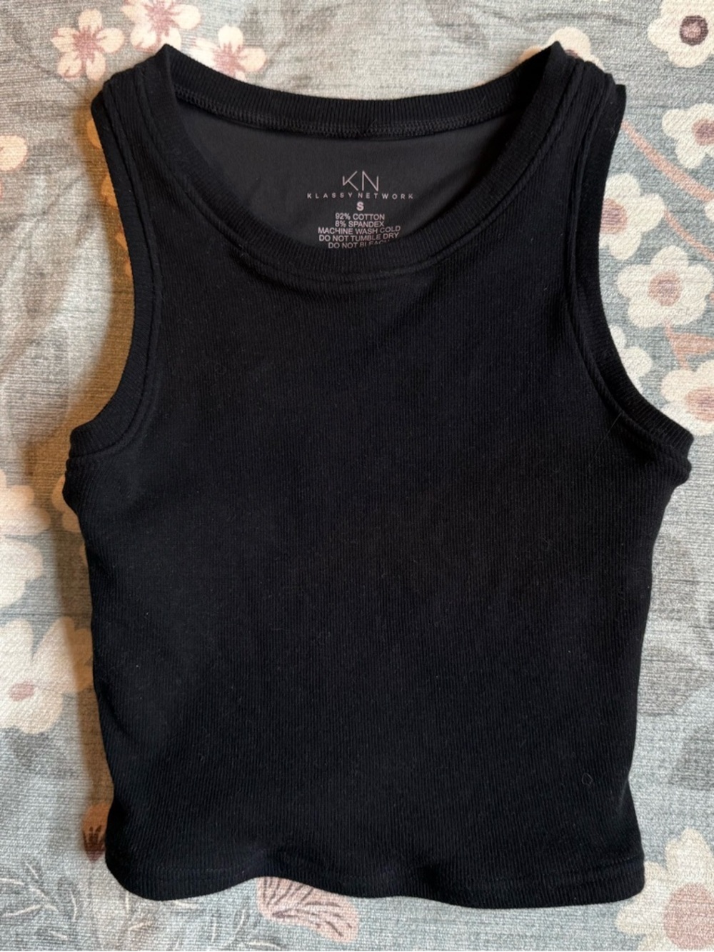 Klassy Network Black Ribbed Tank